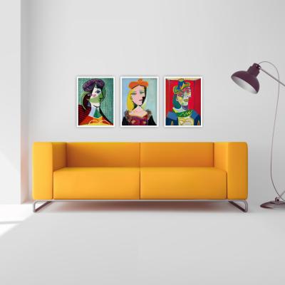 SET 3 CUADROS ROSTROS PICASSO MEDIANOS
